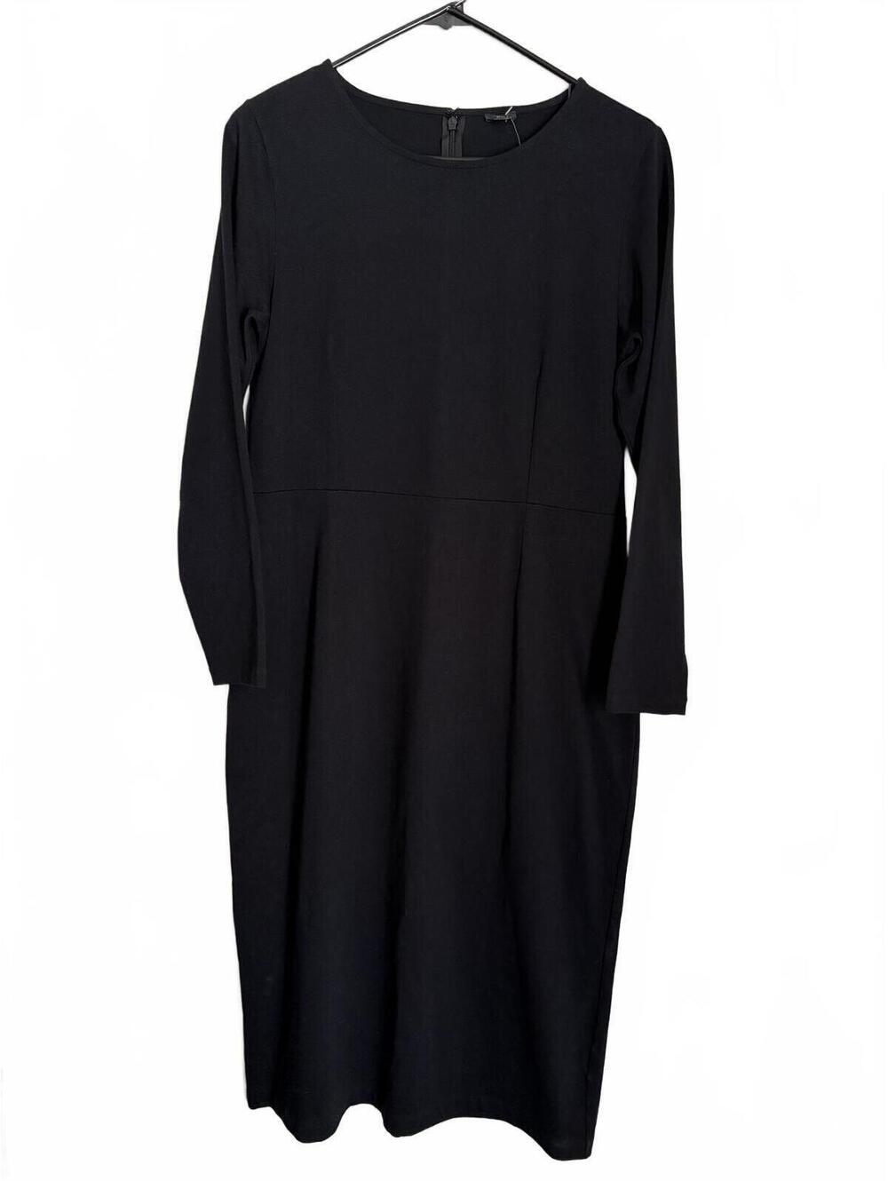 NEW J. Crew Nordstroms Dress Size 10 Minimalist Black Preppy City Office Midi